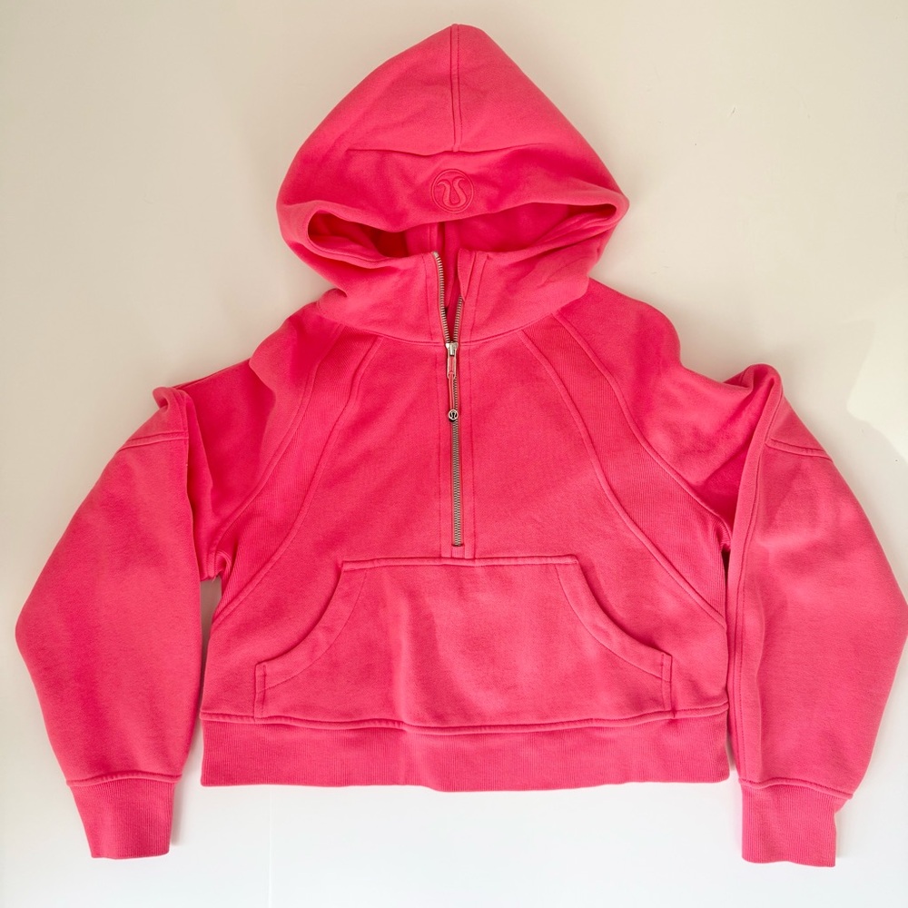 Lululemon Scuba Oversized Half Zip Hoodie Lipgloss Pink XS/S - Picture 2 of 5